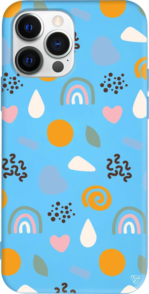 iPhone 15 Pro Max Uyumlu Mavi Renkli Silikon Abstract Koleksiyonu Abstract 4 Telefon Kılıfı