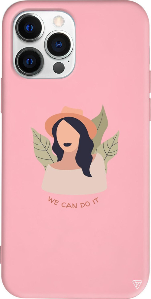 iPhone 15 Pro Max Uyumlu Pembe Renkli Silikon Girl Can Telefon Kılıfı