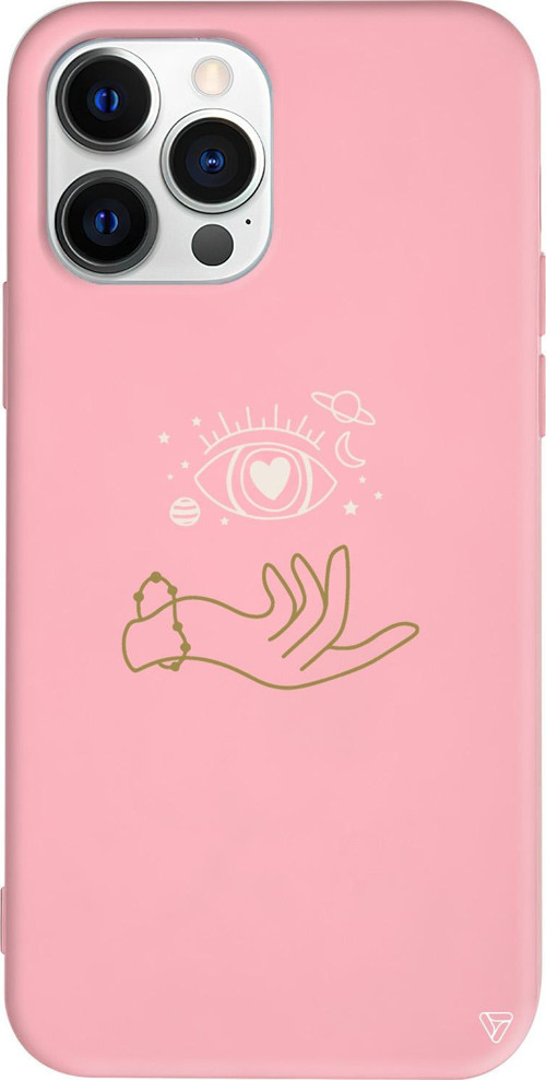 iPhone 15 Pro Max Uyumlu Pembe Renkli Silikon Hand Soul Telefon Kılıfı