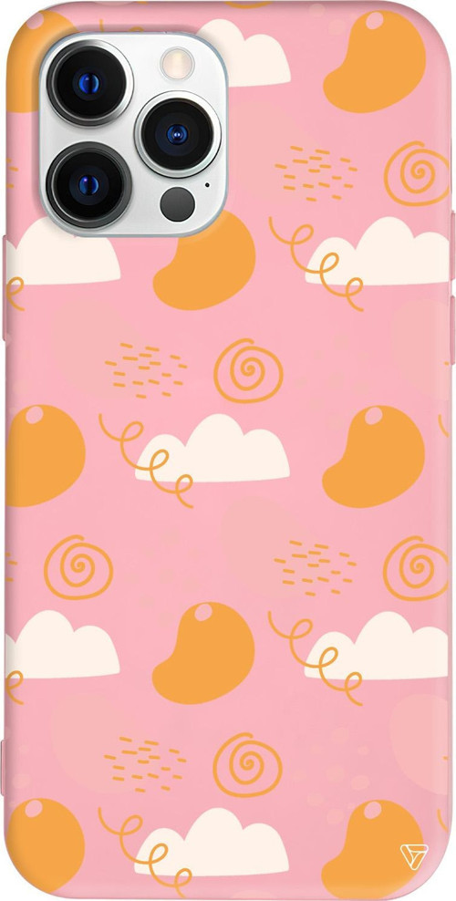 iPhone 15 Pro Max Uyumlu Pembe Renkli Silikon Abstract Koleksiyonu Abstract Telefon Kılıfı