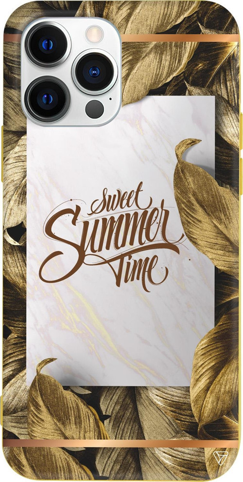 iPhone 15 Pro Max Uyumlu Sarı Renkli Silikon Sweet Summer Telefon Kılıfı