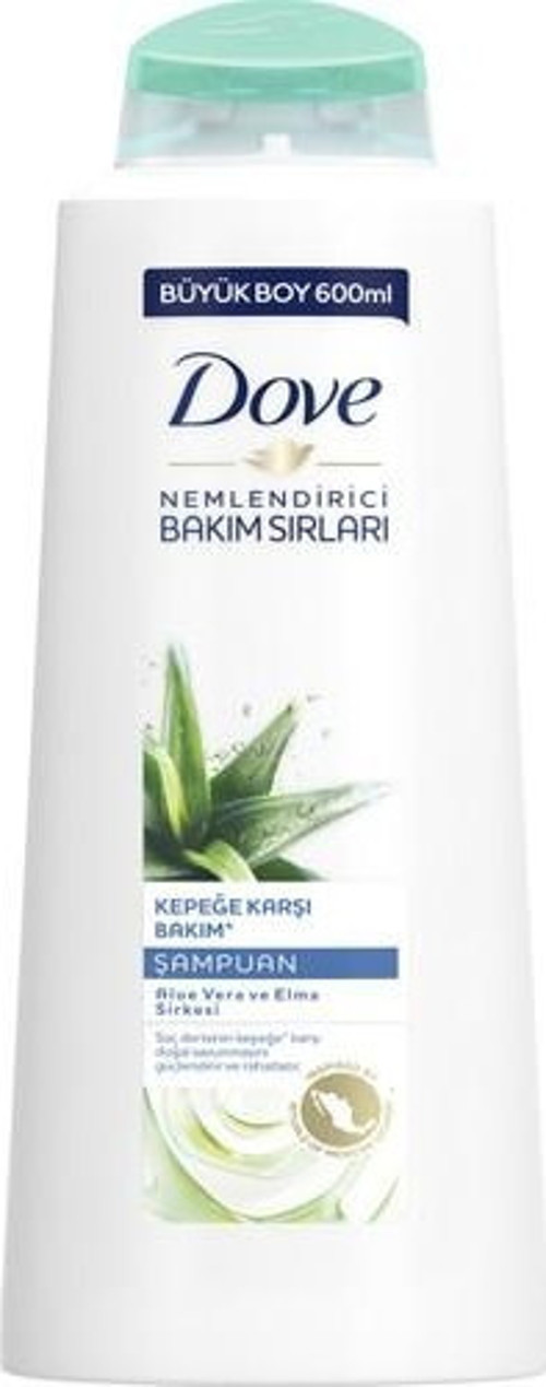 Kepeğe Karşı Etkili Nemlendirici Saç Bakım Şampuanı Aloe Vera ve Elma Sirkesi 600 ml