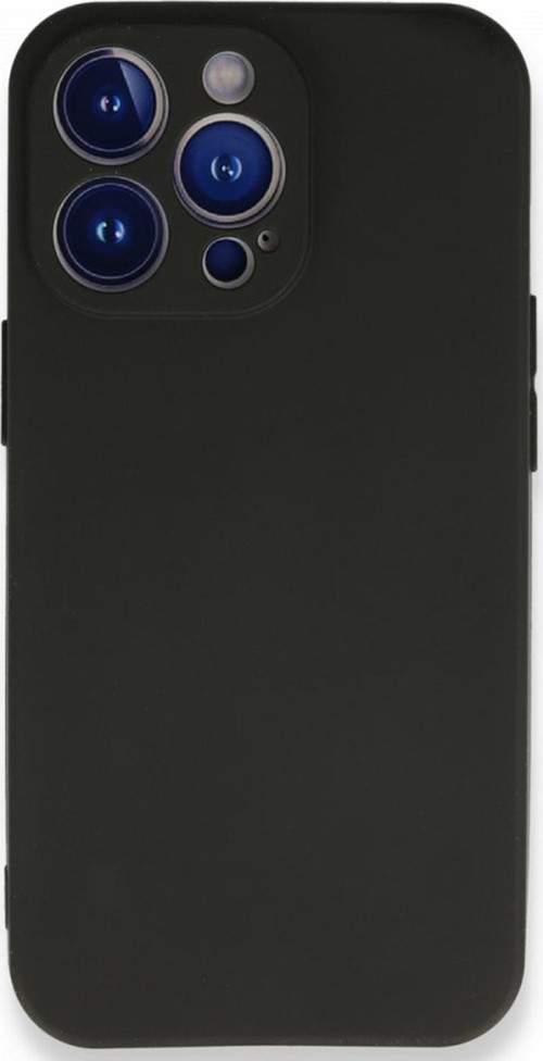 Apple iPhone 13 Pro Max Kapak Mat Siyah Silikon Lux Kılıf