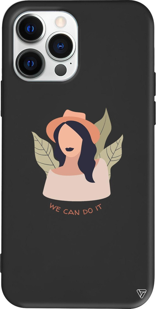 iPhone 15 Pro Max Uyumlu Siyah Renkli Silikon Girl Can Telefon Kılıfı