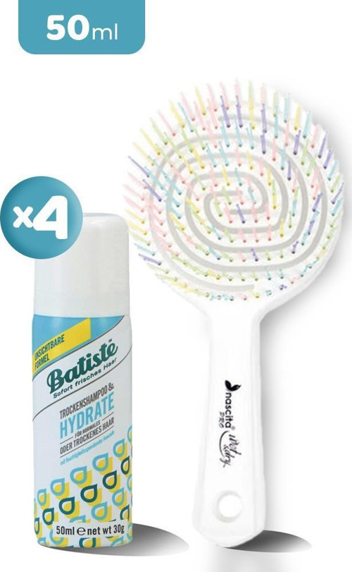Üç Boyutlu Saç Fırçası Beyaz ve Batiste Kuru Şampuan x 4