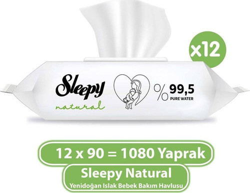 Natural Yenidoğan Islak Bebek Bakım Havlusu 12X90 (1080 Yaprak)