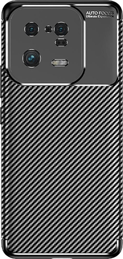 Xiaomi Mi 13 Pro ile Uyumlu Kapak Kamera Korumalı Karbon Tasarımlı Silikon Kılıf - Siyah