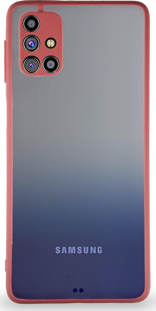 Samsung Galaxy M31s Kılıf Kamera Korumalı Ultra İnce Kapak - Kırmızı