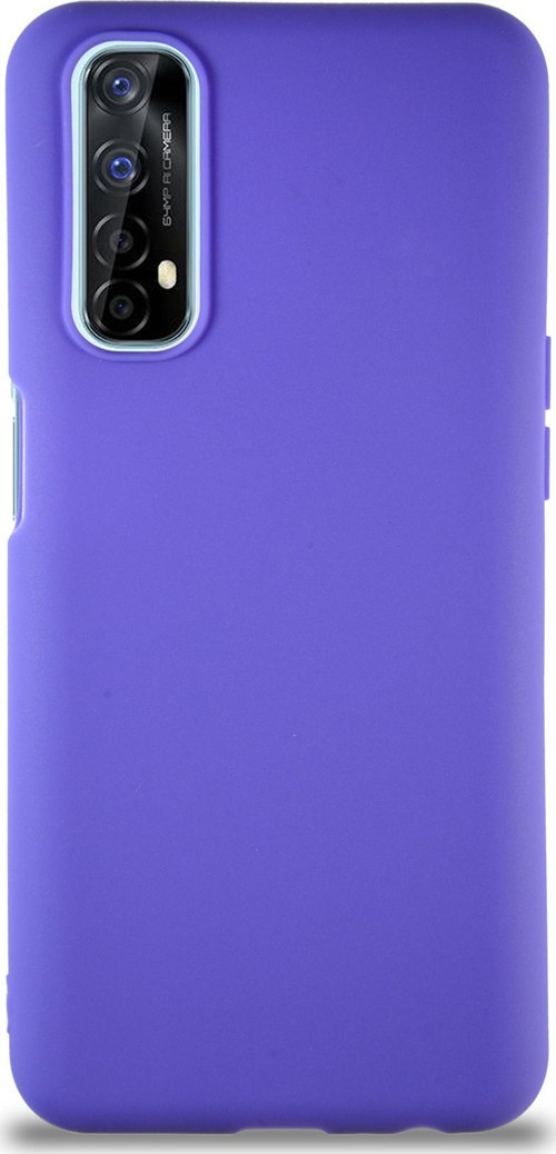 Realme 7 Kılıf Soft Premier Renkli Silikon Kapak - Mor