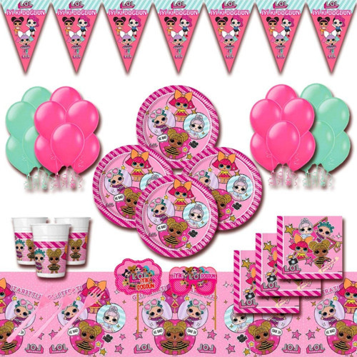 Pembe Bebek Doğum Günü Parti Setleri 16 Kişilik