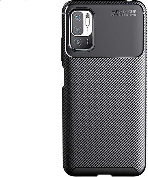 Xiaomi Redmi Note 10 5G Kılıf Karbon Tasarımlı Kapak - Siyah