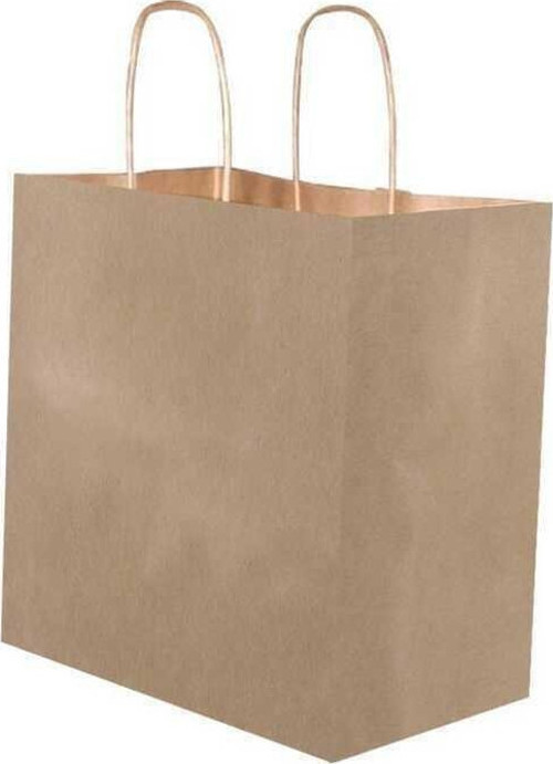 Burgu Saplı Kraft Kağıt Çanta 33x20x32 cm - 25 Adet