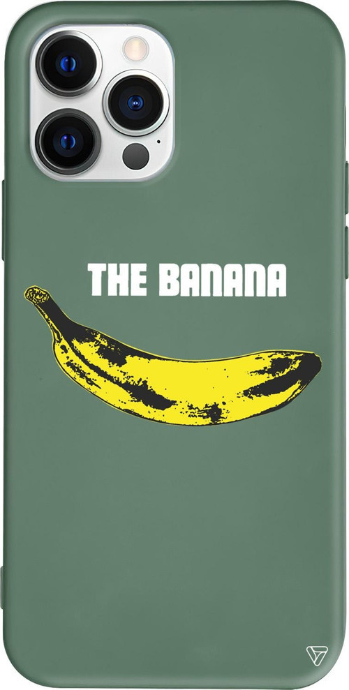 iPhone 15 Pro Max Uyumlu Yeşil Renkli Silikon Andy Warhol Banana Telefon Kılıfı