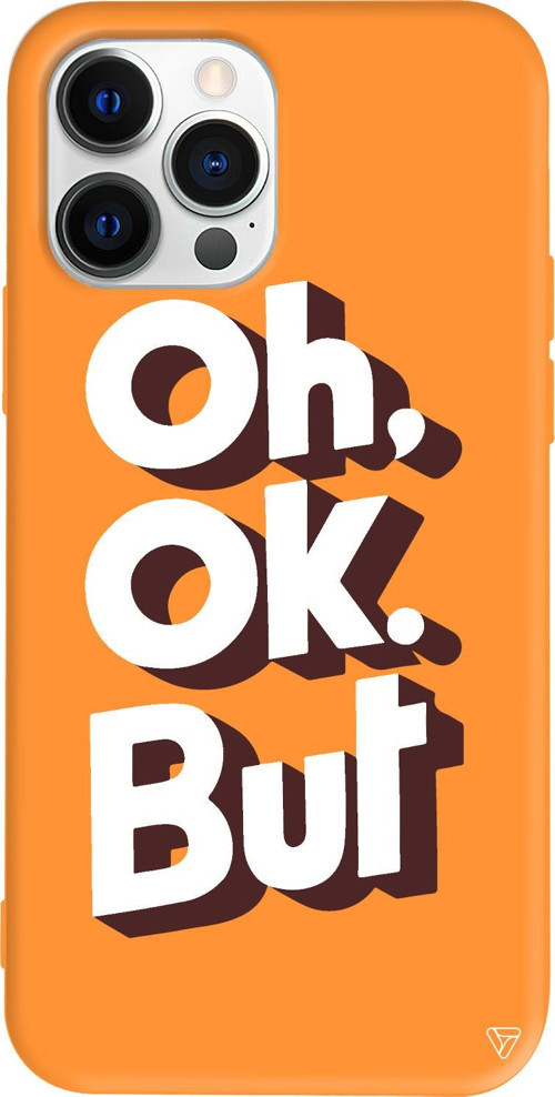 iPhone 15 Pro Max Uyumlu Turuncu Renkli Silikon OH. OK. Telefon Kılıfı