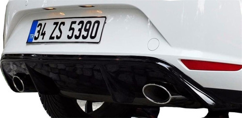 Seat Uyumlu Leon Mk3 - 5F (2013-2016) Style Arka Tampon Eki - Difüzör (Plastik)