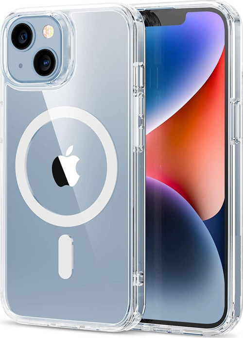 Apple iPhone 14 Plus Kapak Magsafe Kablosuz Şarj Destekli Şeffaf Kılıf