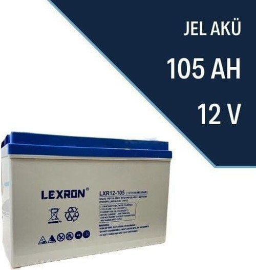 12 V Volt 105 Ah Amper Deep Cycle Solar Güneş Jel Akü