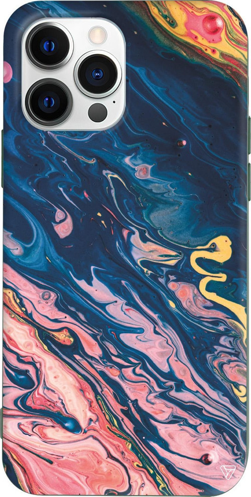 iPhone 15 Pro Max Uyumlu Yeşil Renkli Silikon Yagli Boya Telefon Kılıfı
