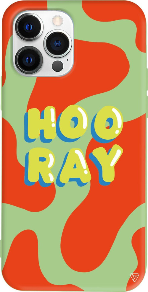 iPhone 15 Pro Uyumlu Açık Yeşil Renkli Silikon Hoo Ray Abstract Koleksiyonu Telefon Kılıfı
