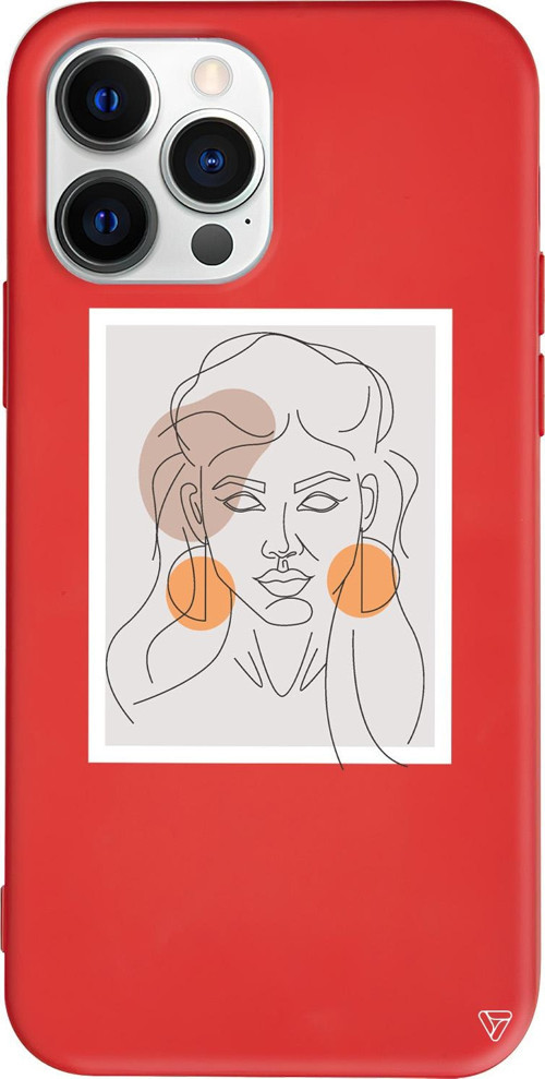 iPhone 15 Pro Uyumlu Kırmızı Renkli Silikon Orange Earrings Telefon Kılıfı