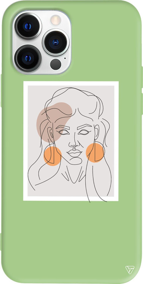 iPhone 15 Pro Uyumlu Açık Yeşil Renkli Silikon Orange Earrings Telefon Kılıfı