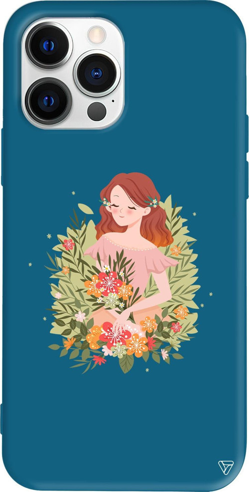 iPhone 15 Pro Uyumlu Lacivert Renkli Silikon Bloom and Feel Telefon Kılıfı
