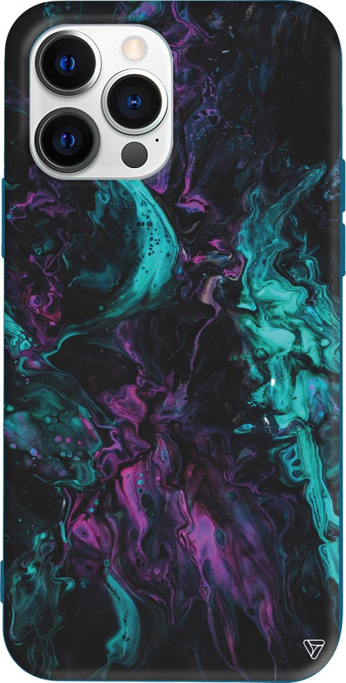 iPhone 15 Pro Uyumlu Lacivert Renkli Silikon Cosmos Telefon Kılıfı