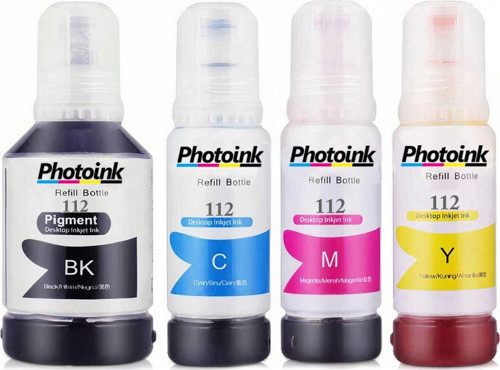 EPSON 112 ECOTANK L11160 UYUMLU PHOTOINK 4 RENK MÜREKKEP SETİ