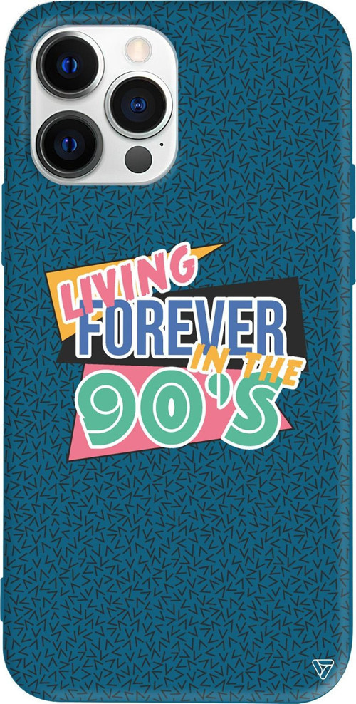 iPhone 15 Pro Uyumlu Lacivert Renkli Silikon Living Forever Telefon Kılıfı