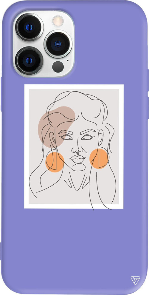 iPhone 15 Pro Uyumlu Lila Renkli Silikon Orange Earrings Telefon Kılıfı