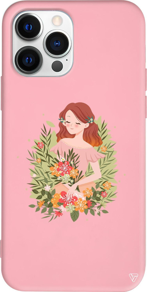 iPhone 15 Pro Uyumlu Pembe Renkli Silikon Bloom and Feel Telefon Kılıfı
