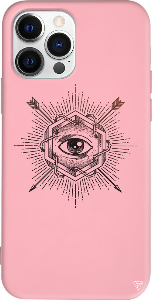 iPhone 15 Pro Uyumlu Pembe Renkli Silikon Dikenli Sarmasik Telefon Kılıfı