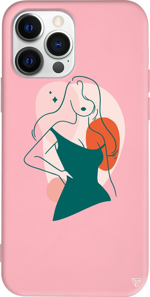 iPhone 15 Pro Uyumlu Pembe Renkli Silikon Emilia Telefon Kılıfı