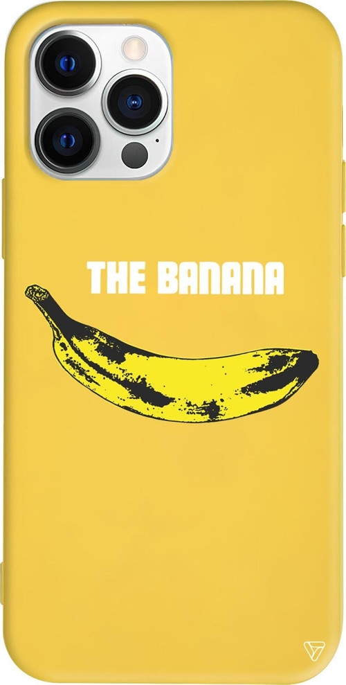 iPhone 15 Pro Uyumlu Sarı Renkli Silikon Andy Warhol Banana Telefon Kılıfı