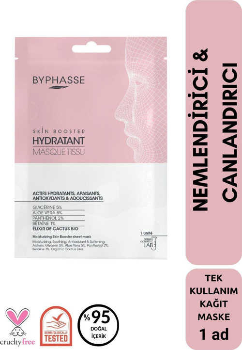 Nemlendirici ve Canlandırıcı Skin Booster Kağıt Yüz Maskesi 1ad