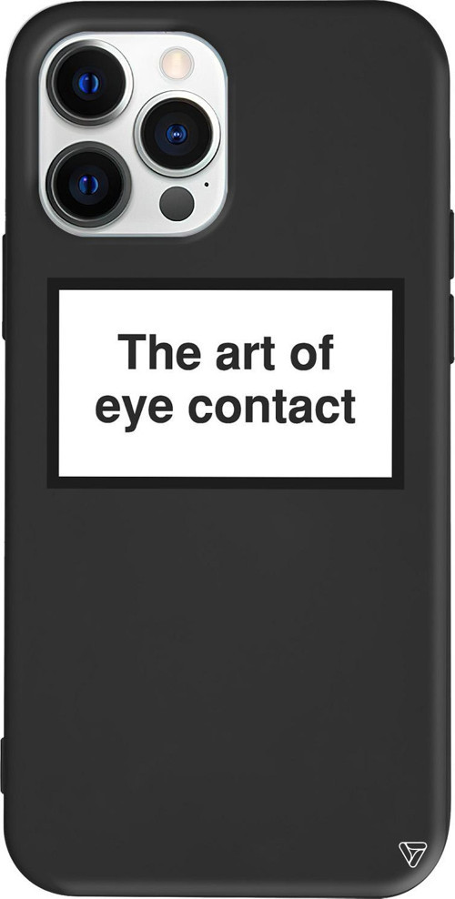 iPhone 15 Pro Uyumlu Siyah Renkli Silikon The art of eye contact Telefon Kılıfı