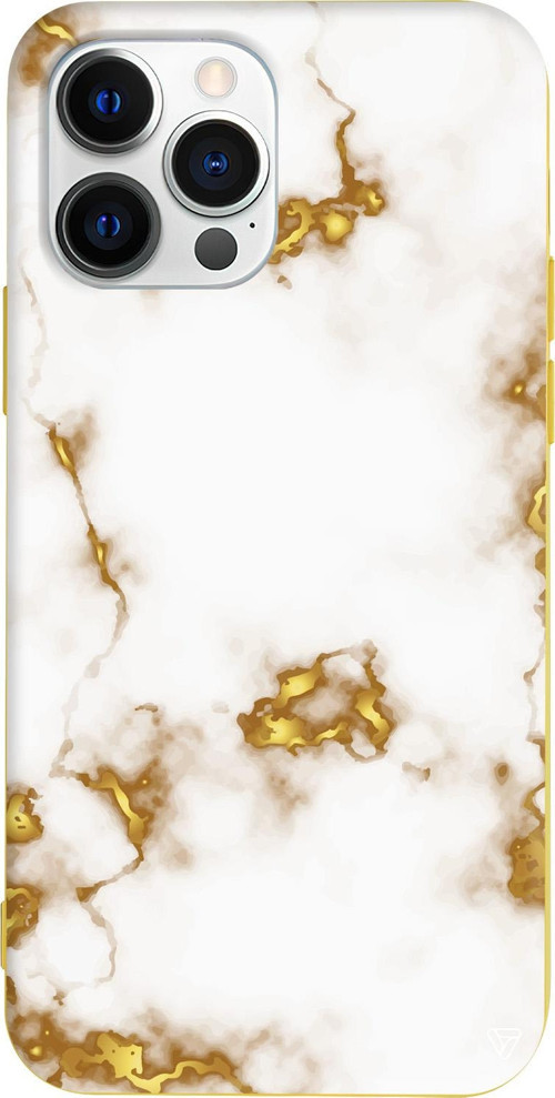 iPhone 15 Pro Uyumlu Sarı Renkli Silikon Gold Catlak Telefon Kılıfı