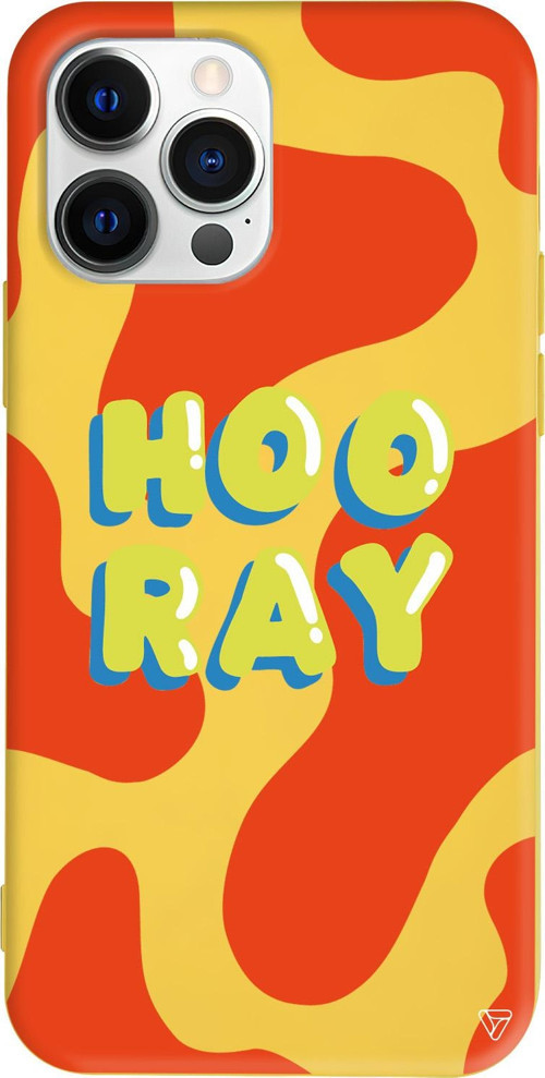 iPhone 15 Pro Uyumlu Sarı Renkli Silikon Hoo Ray Abstract Koleksiyonu Telefon Kılıfı