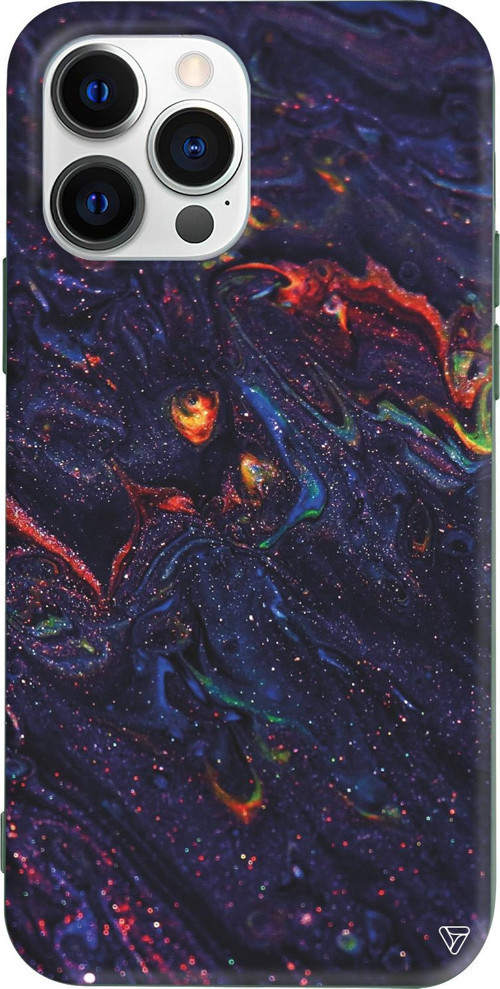 iPhone 15 Pro Uyumlu Yeşil Renkli Silikon Cosmos 2 Telefon Kılıfı