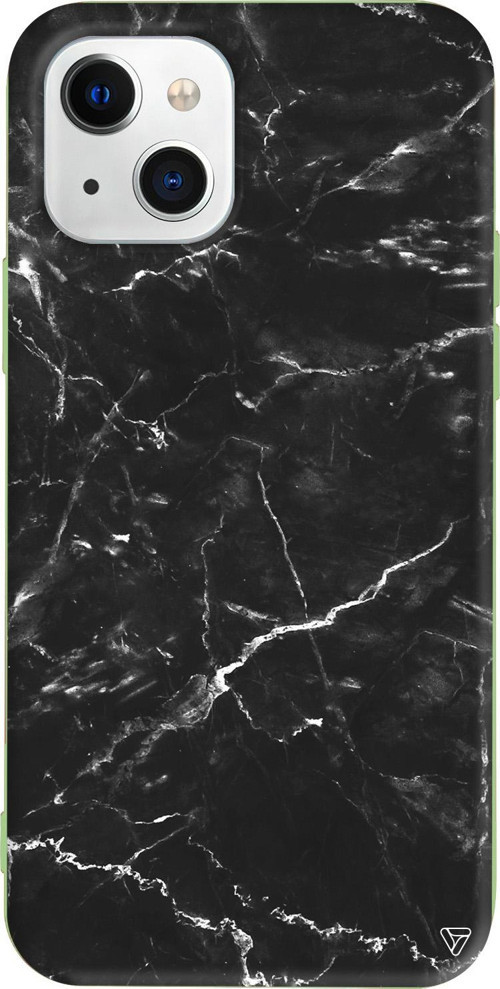 iPhone 15 Uyumlu Açık Yeşil Renkli Silikon Black Marble 2 Mermer Koleksiyonu Telefon Kılıfı