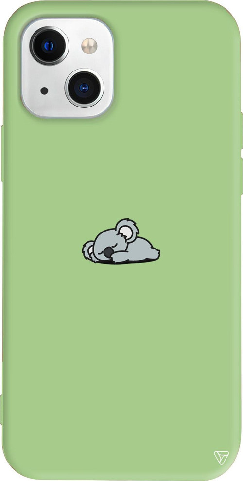 iPhone 15 Uyumlu Açık Yeşil Renkli Silikon Koala Animal Koleksiyonu Telefon Kılıfı