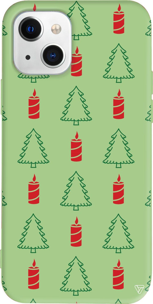 iPhone 15 Uyumlu Açık Yeşil Renkli Silikon Pines And Dynamites Christmas Koleksiyonu Telefon Kılıfı