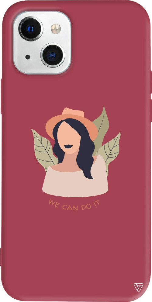 iPhone 15 Uyumlu Bordo Renkli Silikon Girl Can Girl Boss Koleksiyonu Telefon Kılıfı