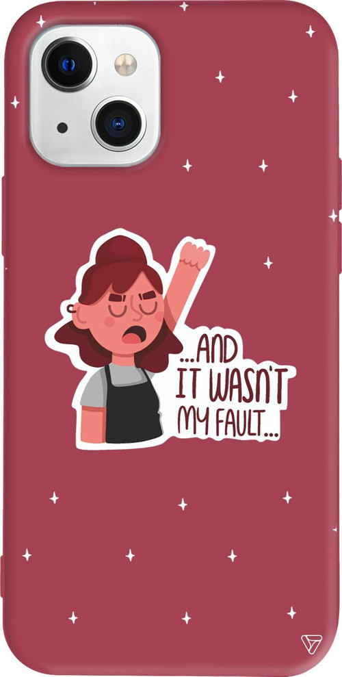 iPhone 15 Uyumlu Bordo Renkli Silikon My Fault Girl Boss Koleksiyonu Telefon Kılıfı
