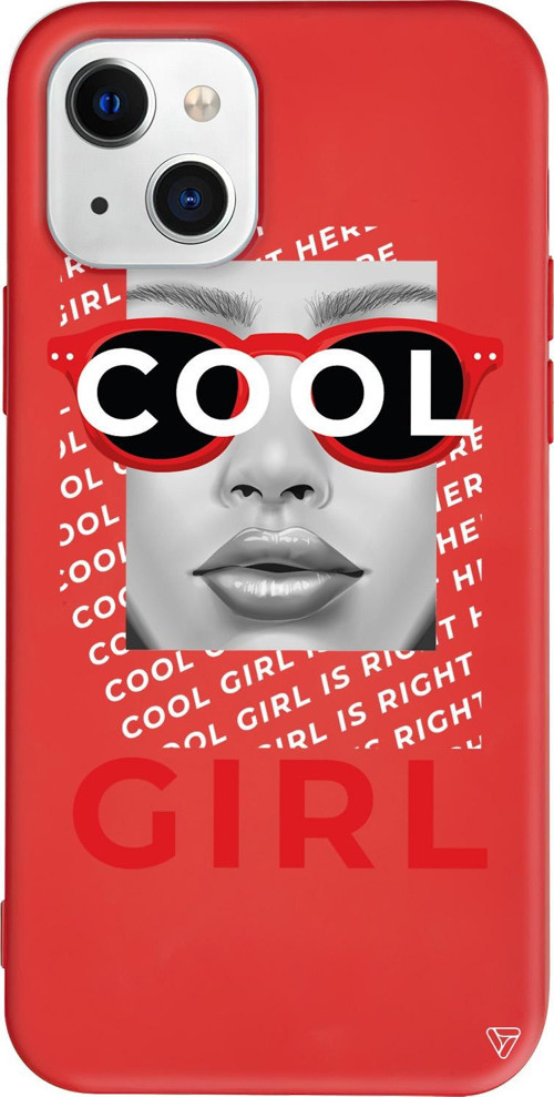 iPhone 15 Uyumlu Kırmızı Renkli Silikon Cool Girl Girl Boss Koleksiyonu Telefon Kılıfı