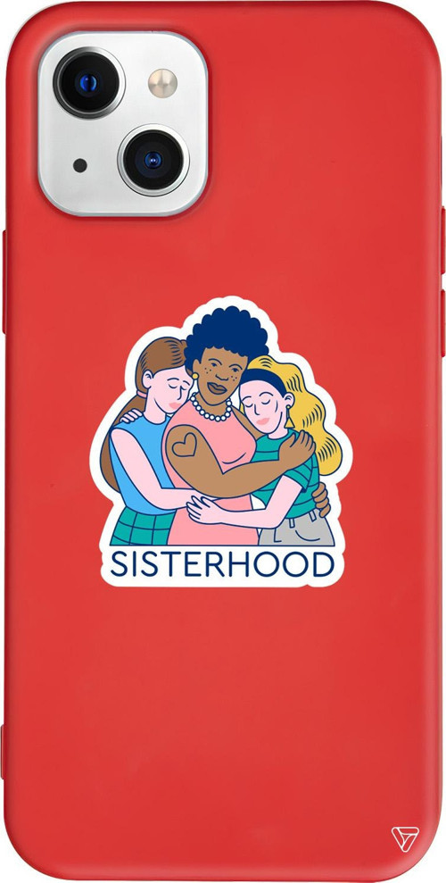 iPhone 15 Uyumlu Kırmızı Renkli Silikon Sisterhood Girl Boss Koleksiyonu Telefon Kılıfı