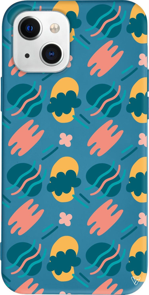 iPhone 15 Uyumlu Lacivert Renkli Silikon Abstract 9 Abstract Koleksiyonu Telefon Kılıfı