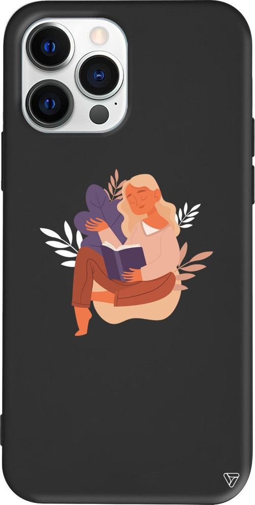 iPhone 15 Pro Uyumlu Siyah Renkli Silikon Book Lover Telefon Kılıfı