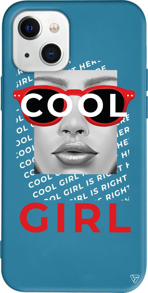 iPhone 15 Uyumlu Lacivert Renkli Silikon Cool Girl Girl Boss Koleksiyonu Telefon Kılıfı