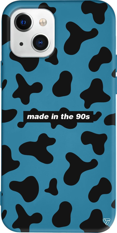 iPhone 15 Uyumlu Lacivert Renkli Silikon Made in the 90s Desenler Koleksiyonu Telefon Kılıfı